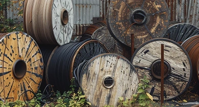 Wooden Industrial Spools & Reels